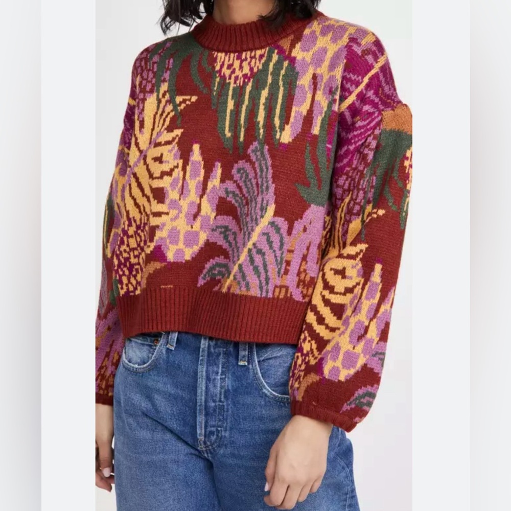 Farm Rio cropped sweater